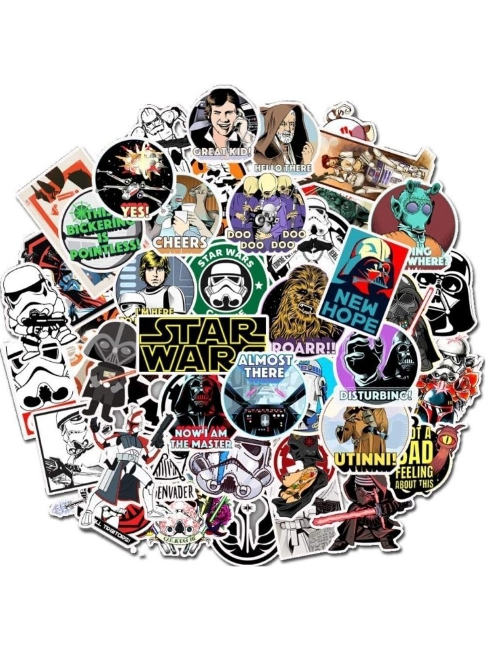 2/$10  50 Piece Star Wars Themed Sticker Pack